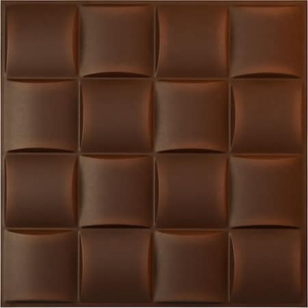 Ekena Millwork 19 5/8"W x 19 5/8"H Baile EnduraWall Decorative 3D Wall Panel, Aged Metallic Rust (12-Pack for 32.04 Sq. Ft.